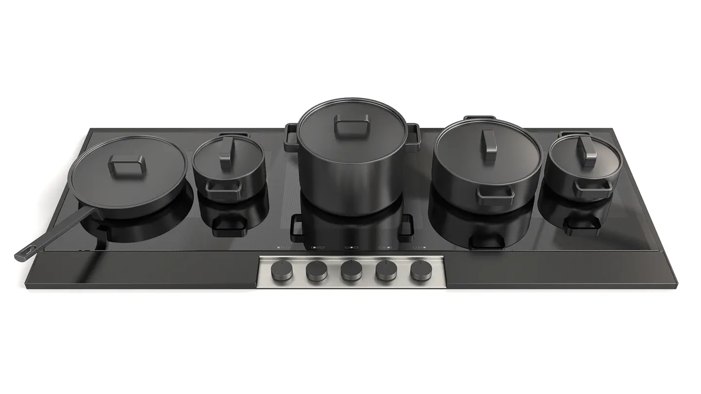 Enova 120 noir mat anodisé avec cinq récipients