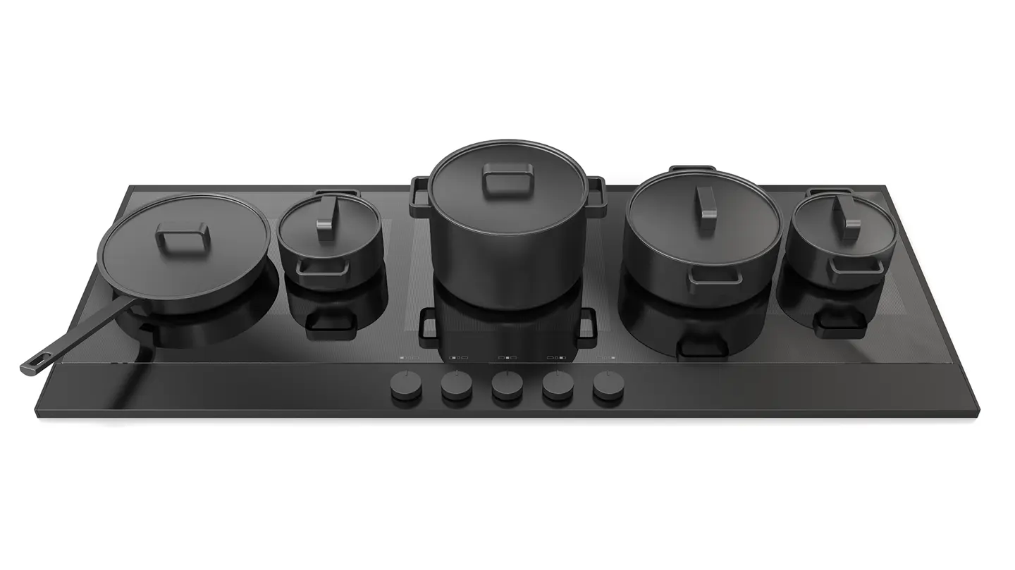 Enova 120 noir mat anodisé avec cinq récipients