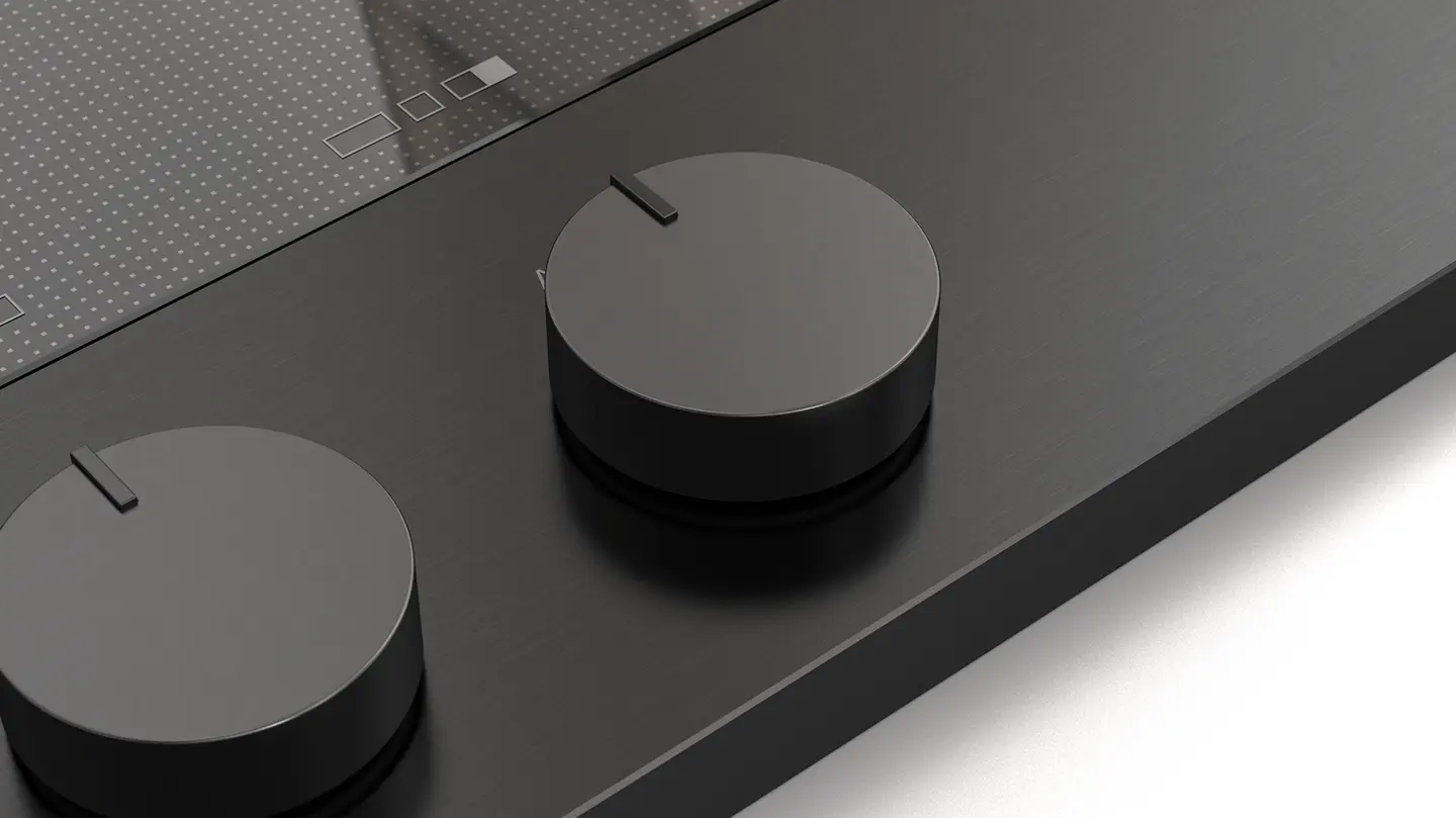 Manette noire sur bandeau noir mat anodisé