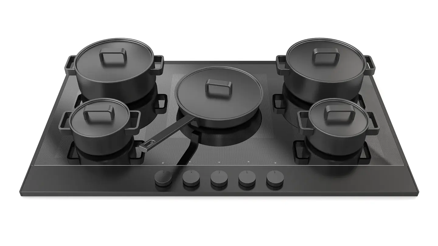 Enova 90 noir mat anodisé avec cinq récipients