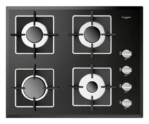 Table de cuisson gaz 60 Fulgor Milano FCH 604 G BK