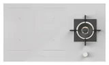 Table de cuisson hybride 90 induction + wok gaz — VCR Blanc