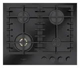 Plan de cuisson gaz 60 sur verre — Noir