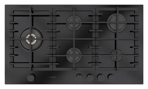 Plan de cuisson gaz 90 sur verre Fulgor Milano FPH 905 G WK BKG