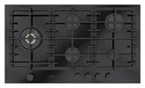 Plan de cuisson gaz 90 sur verre — Noir