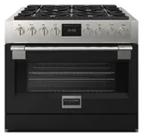 Cuisinière Pro Multifonction 36" — Noir Mat