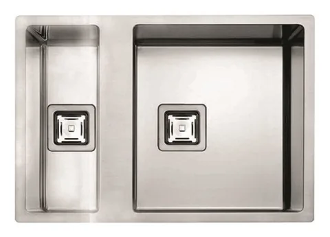 Évier 2 bacs asymétrique 55 réversible Fulgor Milano P2B 5545 Q F SF R