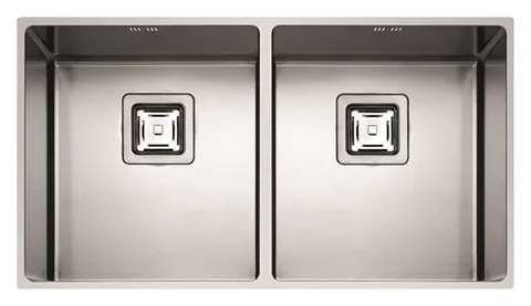 Évier 2 bacs 83 sous plan Fulgor Milano P2B 8343 Q U